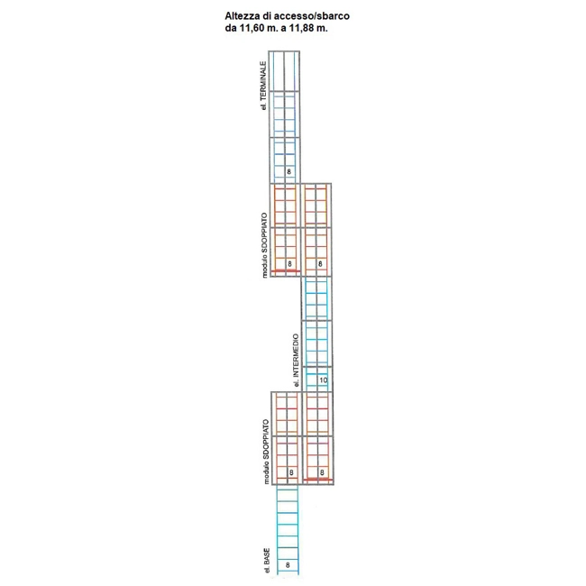Vendita online Scala a gabbia alla marinara Self System 11,60 m.